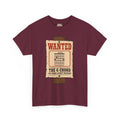 Vintage western wanted poster nailed to a wooden post, with a G major open guitar chord diagram as the mugshot and the words Wanted, The G Chord, For Crimes Against Beginners.