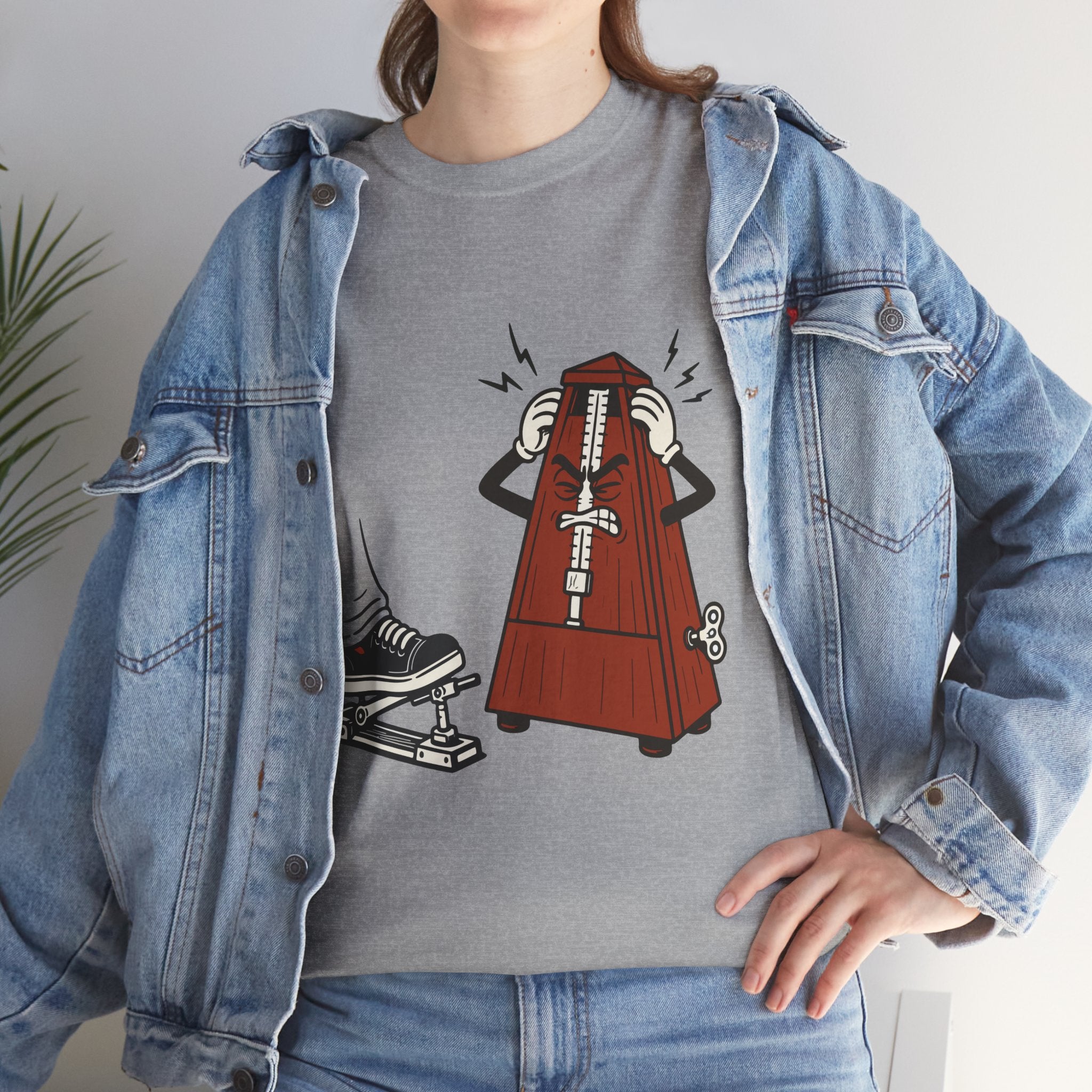 The Metronome vs My Left Foot: Funny Beginner Drummer T-Shirt