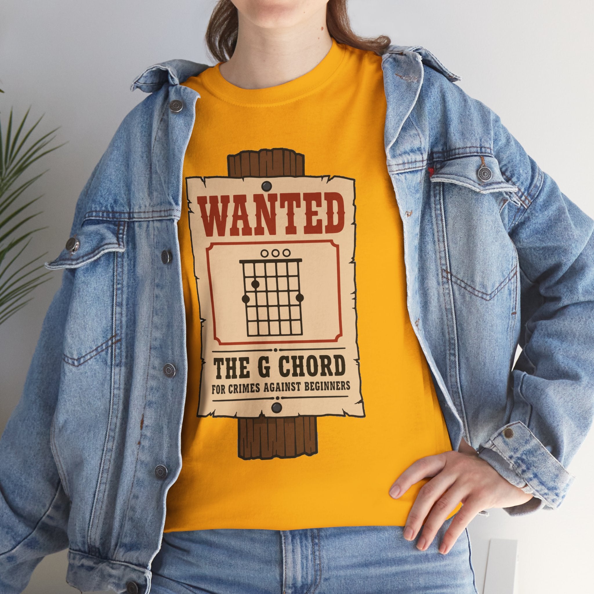 The G Chord, Wanted for Crimes Against Beginners: Funny Beginner Guitarist T-Shirt