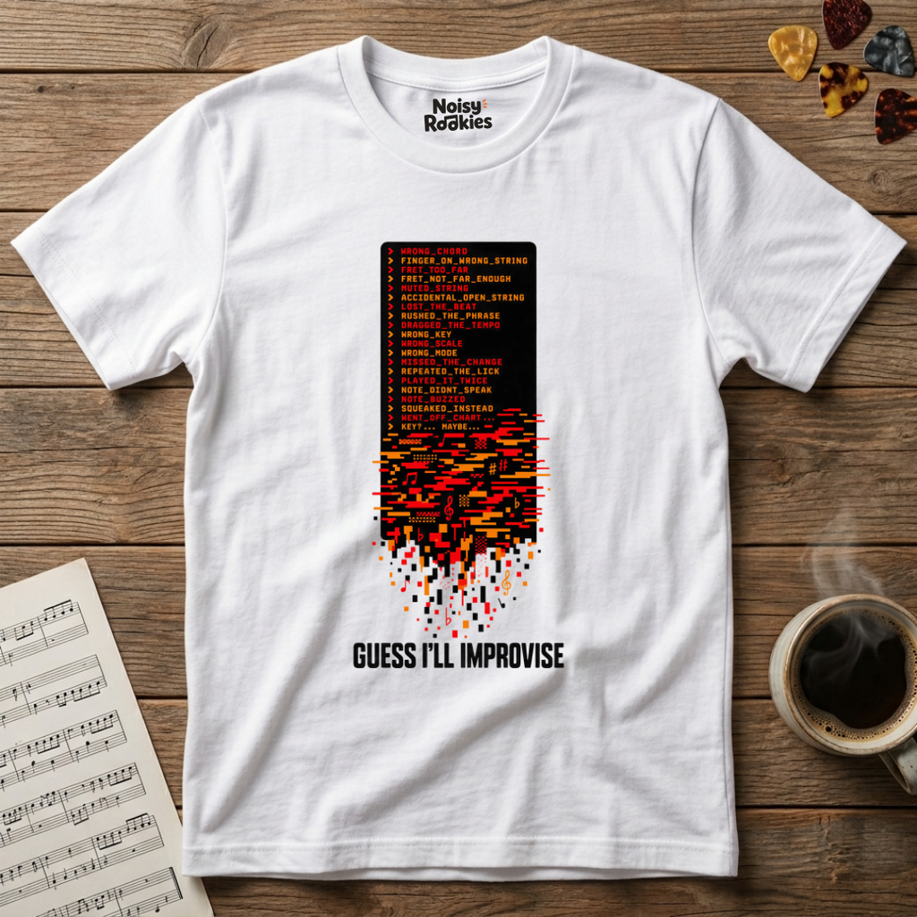 Guess I'll Improvise: Funny Beginner Guitarist T-Shirt