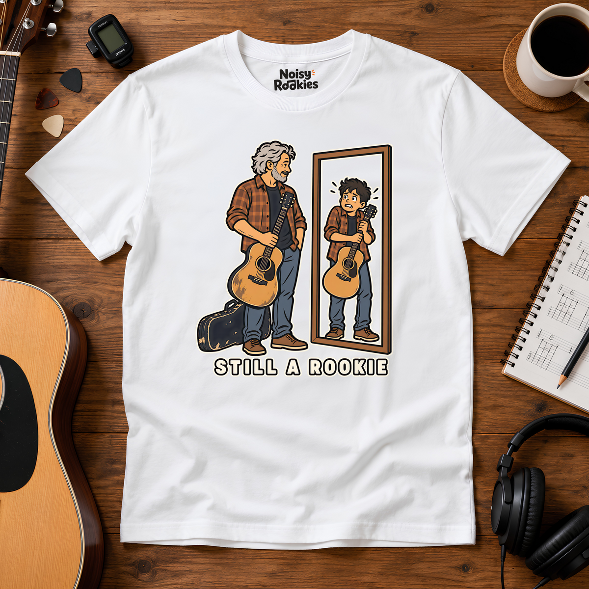 Still a Rookie: Funny Beginner Guitarist T-Shirt