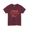 Typographic form design reading Real Musician Status with a large distressed red-orange PENDING rubber stamp, above a Reason checklist with Enjoying yourself checked and Good enough unchecked, printed in cream ink.