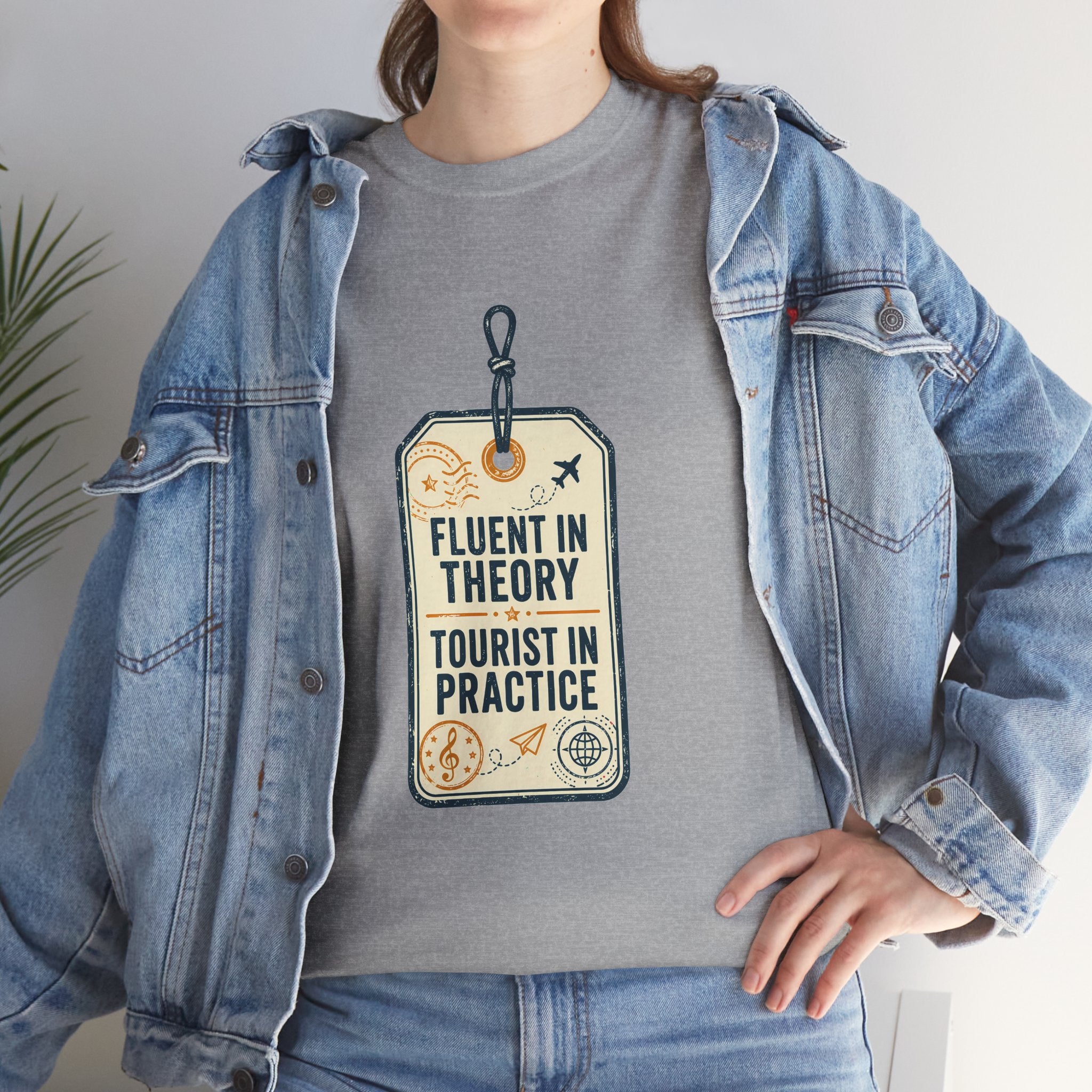 Fluent in Theory, Tourist in Practice: Funny Beginner Musician T-Shirt